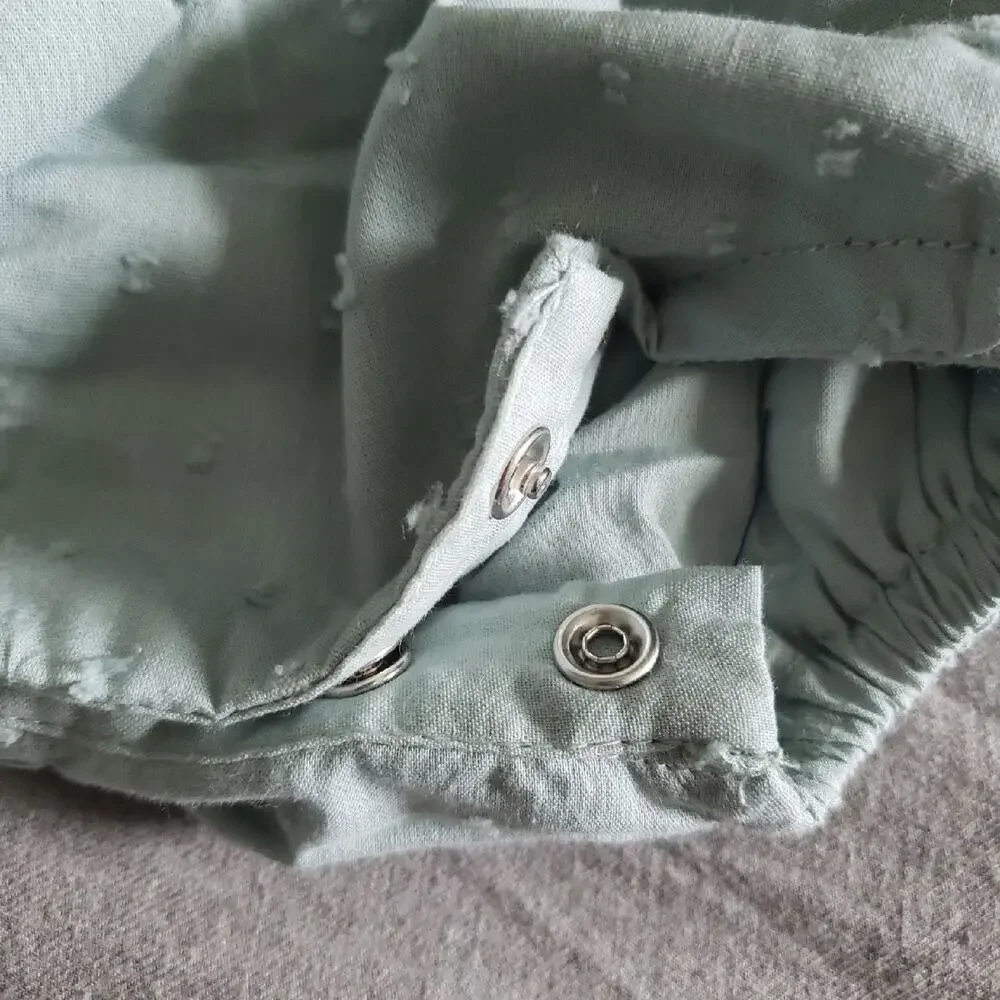 NWT Shabby Chic Baby Girl 3pc Set 3-6 Months Teal Bubble Romper Floral Headband
